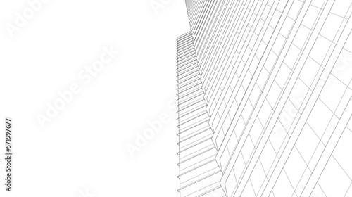 modern office buildings on white background 