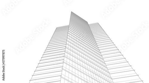 building isolated on white