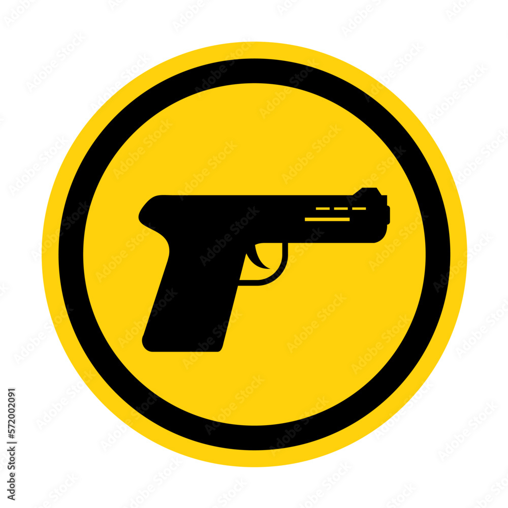 Gun icon isolated on white background Gun icon isolated on white background
