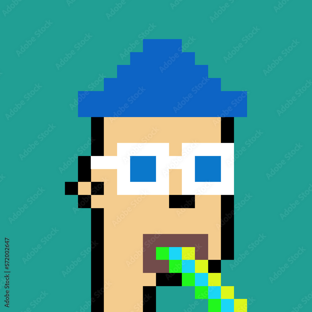 Retro Pixelated Man with generative AI Retro Pixelated Man with generative AI