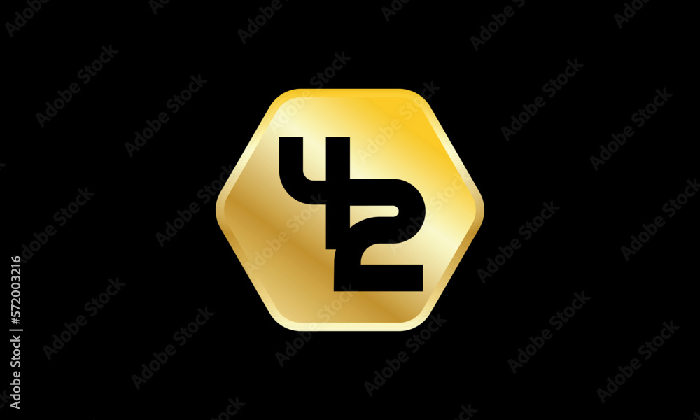 Number Gold Hexagon Elegant Business Logo Number Gold Hexagon Elegant Business Logo