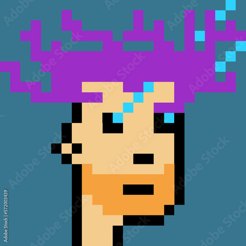 Pixel Art Style Male Avatar with generative AI