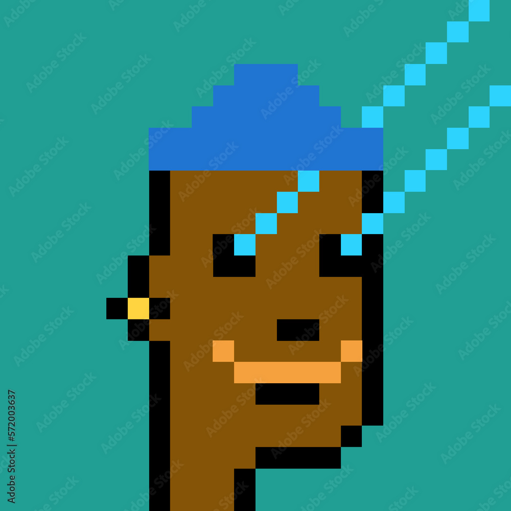 Male Avatar in Pixel Art with generative AI