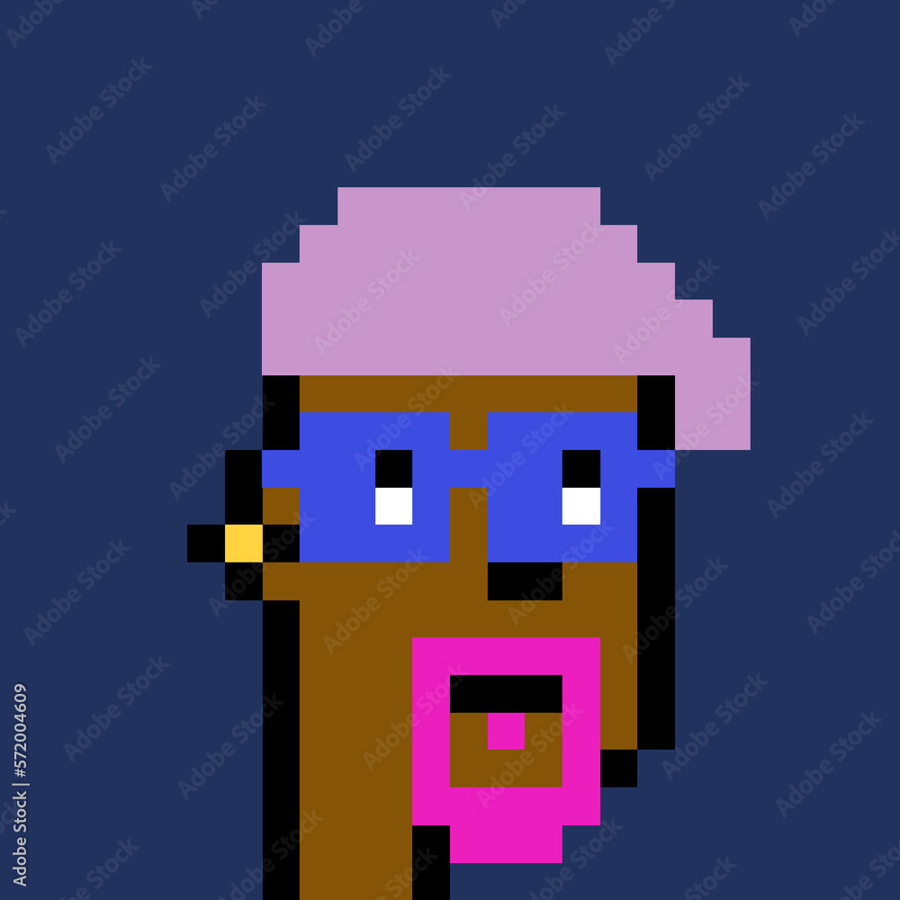 Male character in pixel art style with generative AI Male character in pixel art style with generative AI
