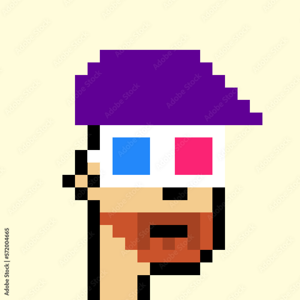 Male character in pixel art style with generative AI Male character in pixel art style with generative AI