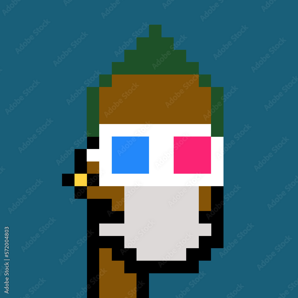 Cartoonish Pixelated Man with generative AI Cartoonish Pixelated Man with generative AI