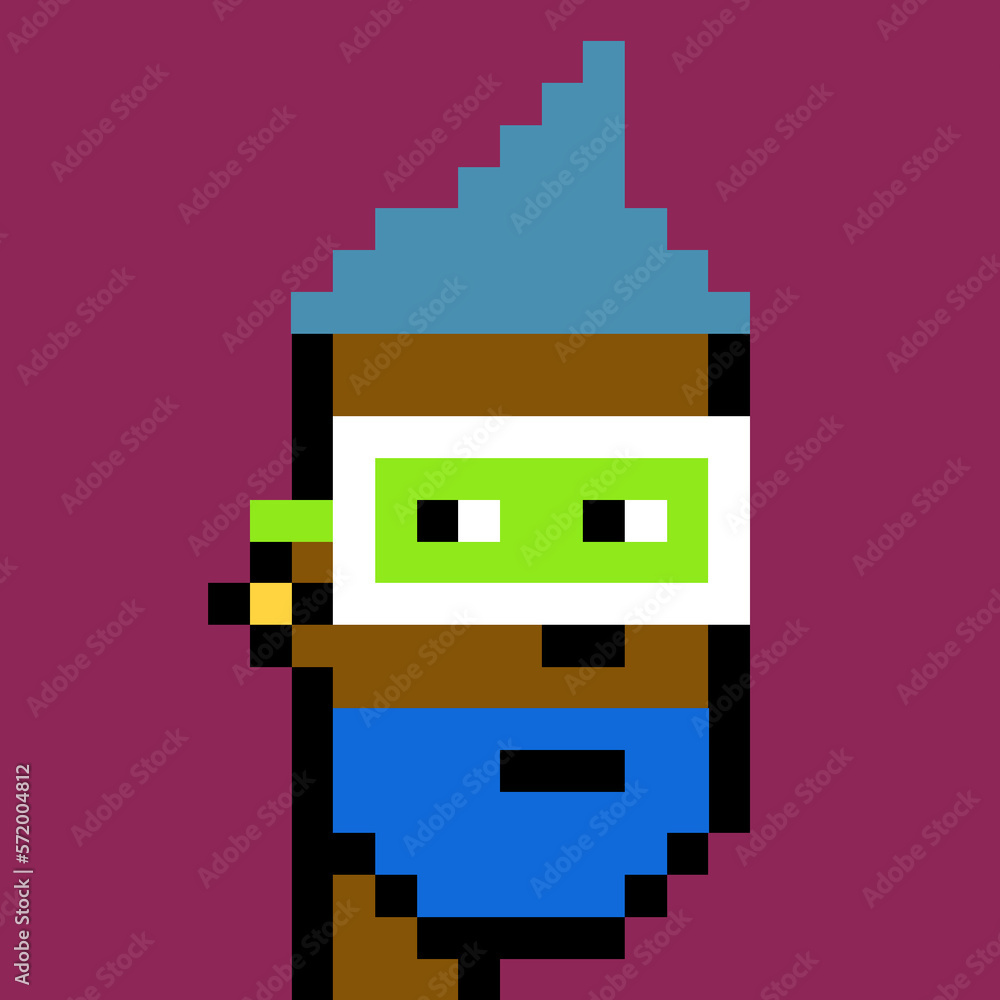 Cartoonish Pixelated Man with generative AI Cartoonish Pixelated Man with generative AI