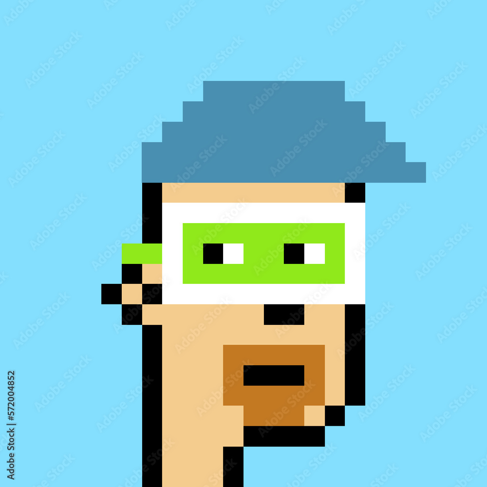 Cartoonish Pixelated Man with generative AI Cartoonish Pixelated Man with generative AI