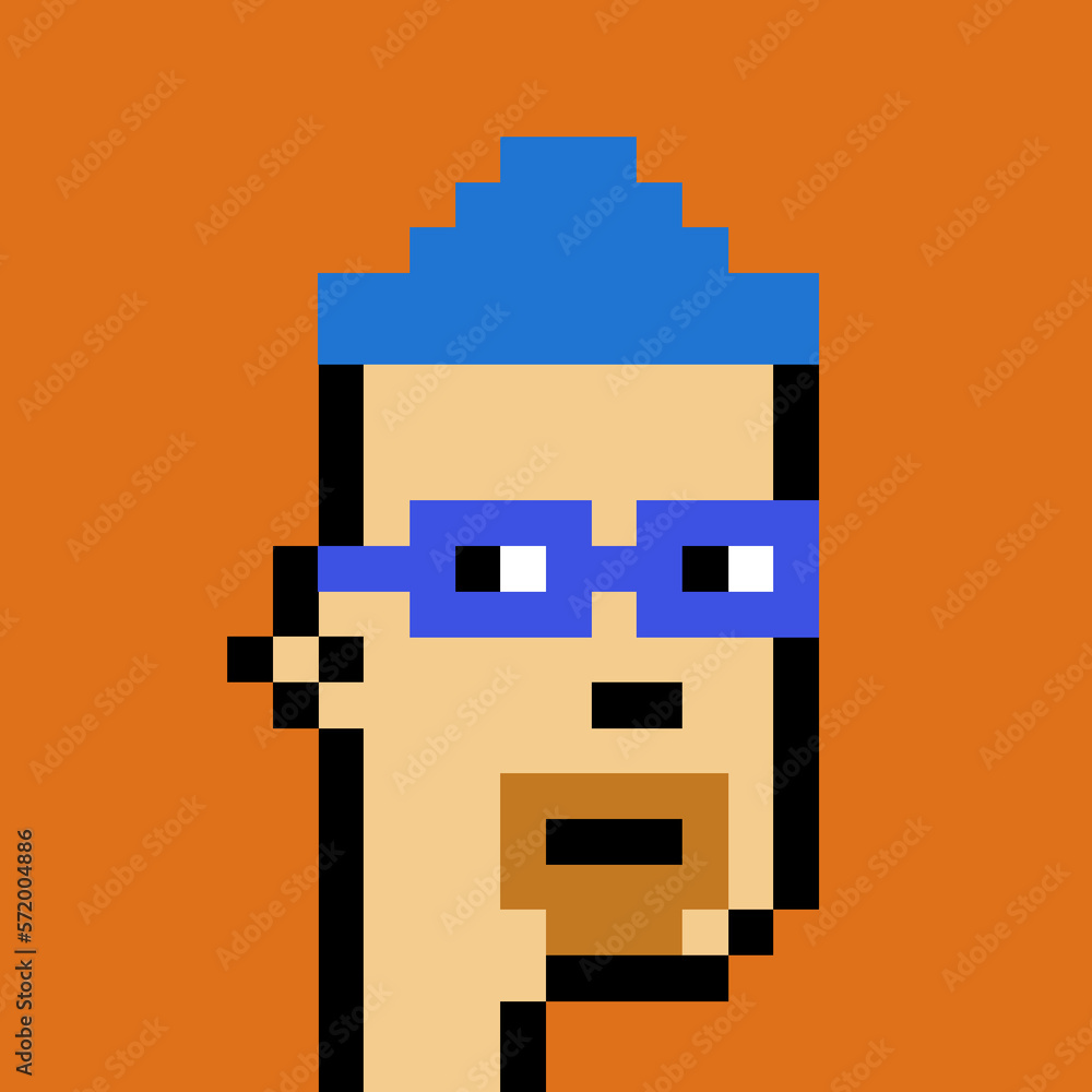 Cartoonish Pixelated Man with generative AI Cartoonish Pixelated Man with generative AI