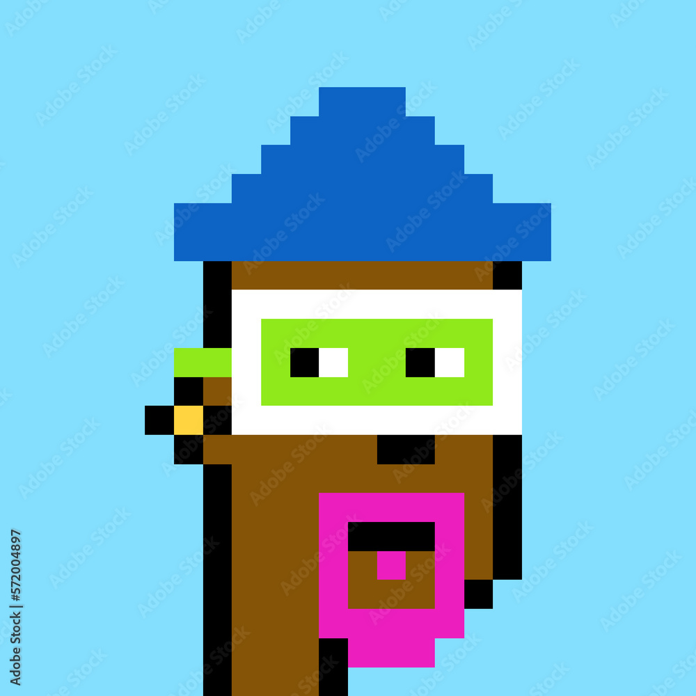 Cartoonish Pixelated Man with generative AI Cartoonish Pixelated Man with generative AI