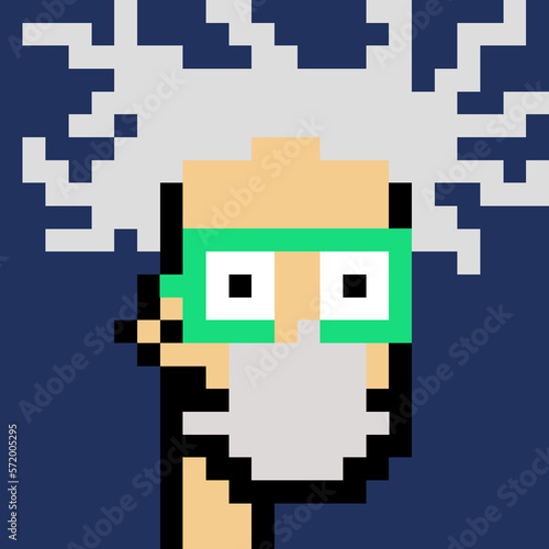 Retro Pixelated Man with generative AI