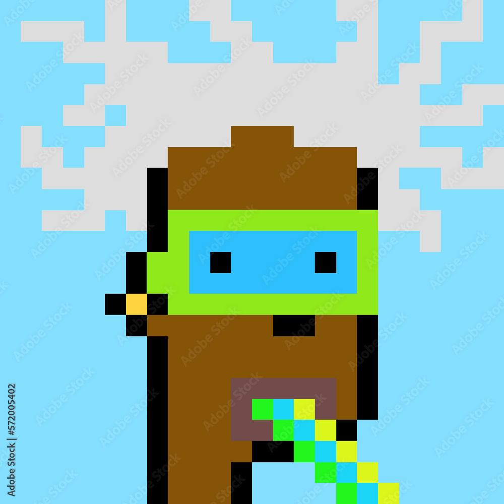 Retro Pixelated Man with generative AI Retro Pixelated Man with generative AI