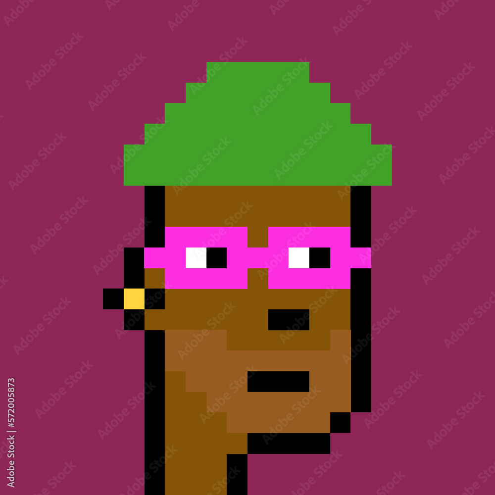 Fototapeta premium People Avatar in Pixel Art with generative AI