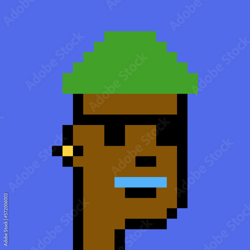 Pixel Art Style Male Avatar with generative AI