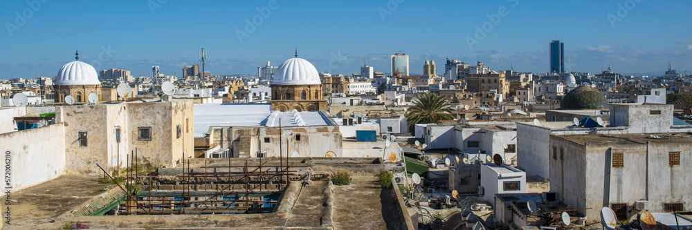 Vue panoramique sur les toits de la Médina de Tunis