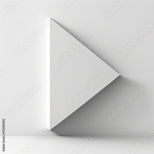 Abstract modern background, parallelogram with an angled top. AI generation.