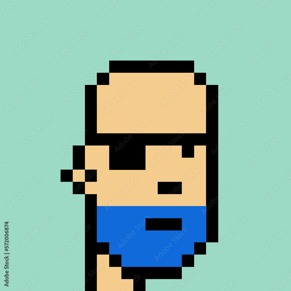 Pixelated Male Character with generative AI Pixelated Male Character with generative AI