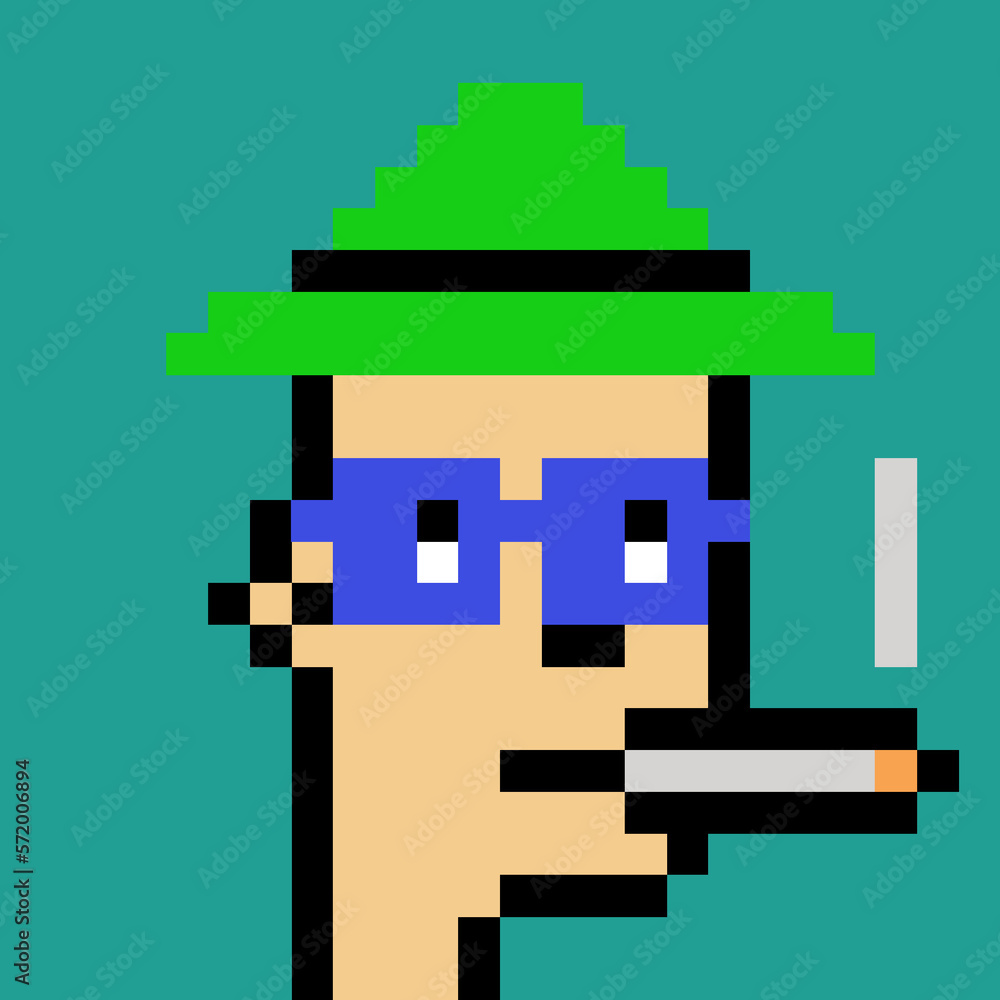 Obraz premium Pixelated Male Character with generative AI