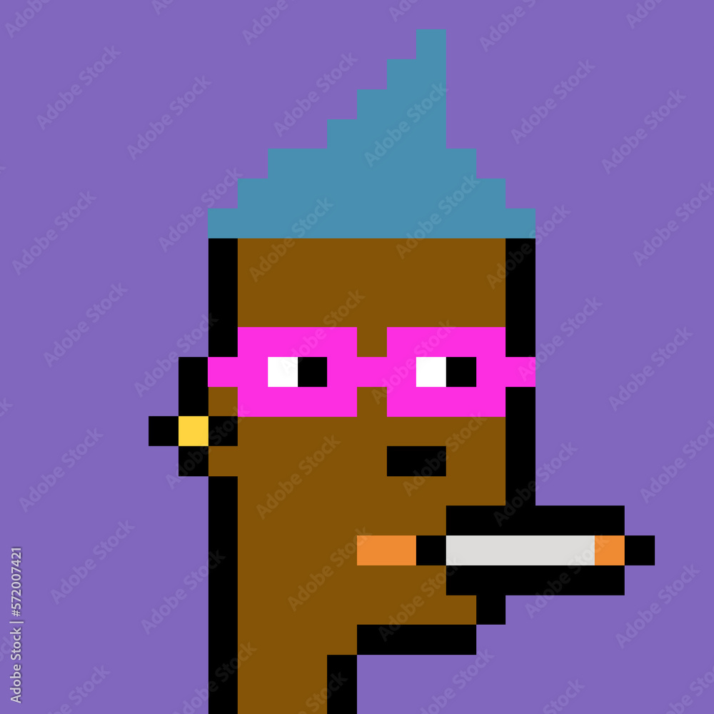 Male character in pixel art style with generative AI Male character in pixel art style with generative AI