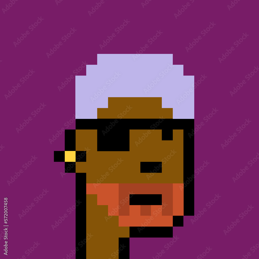 Male character in pixel art style with generative AI Male character in pixel art style with generative AI