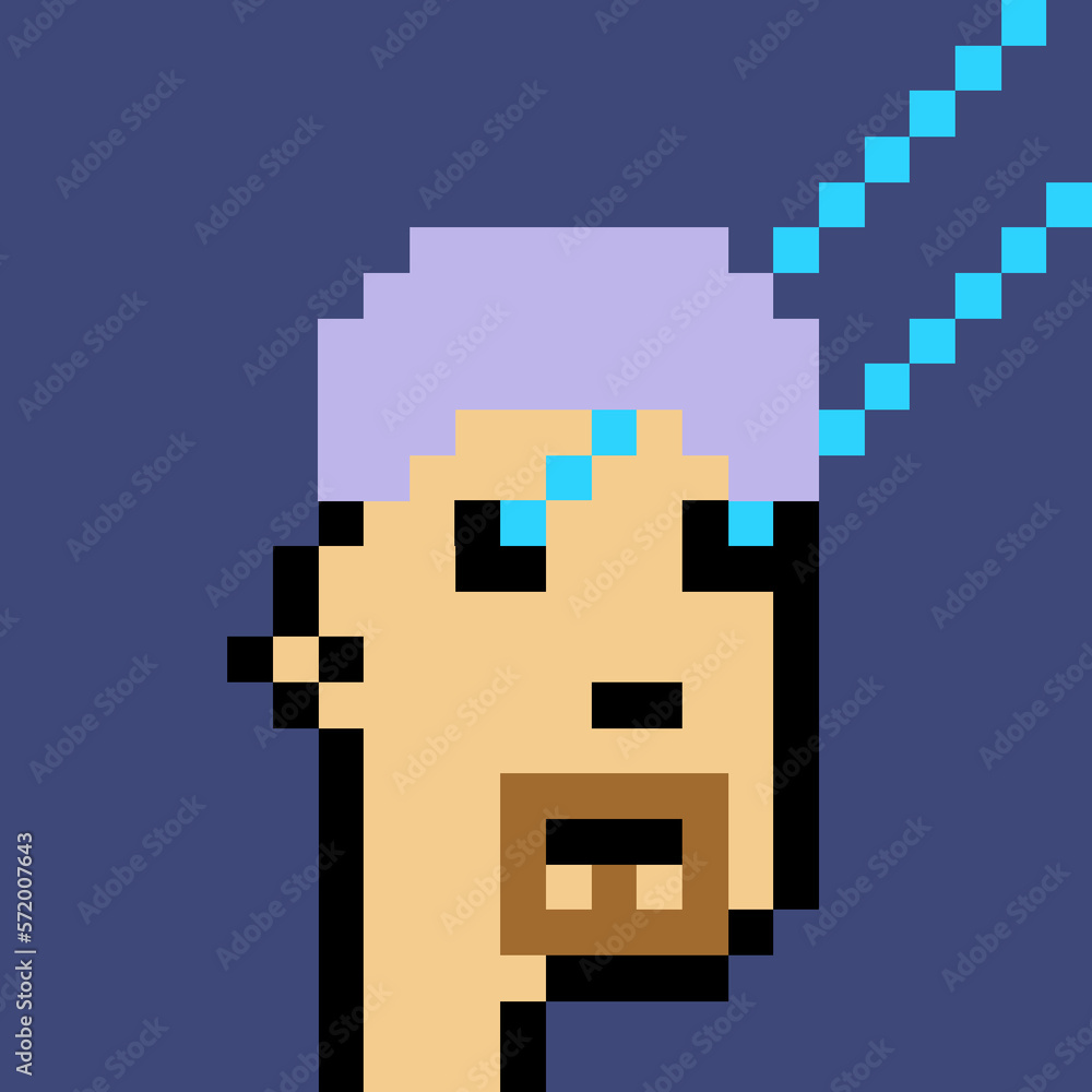 Male character in pixel art style with generative AI Male character in pixel art style with generative AI