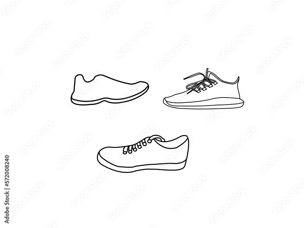 shoes vector design and line art. shoes vector images. shoes isolated white background.