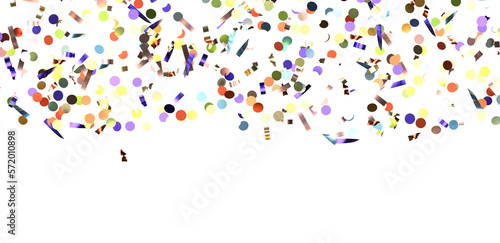 confetti png. Gold confetti falls from the sky. Glittering confetti on a transparent background. Holiday