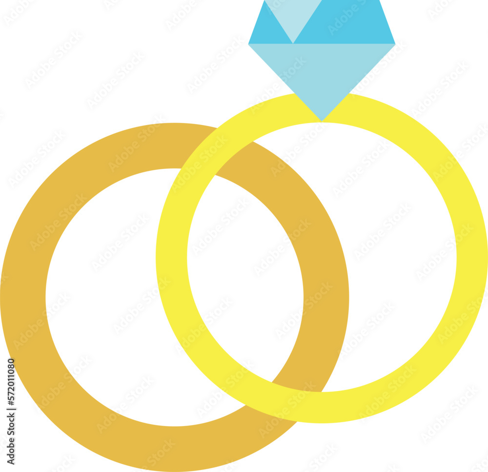 Wedding rings color icon. Couple jewelry symbol Wedding rings color icon. Couple jewelry symbol