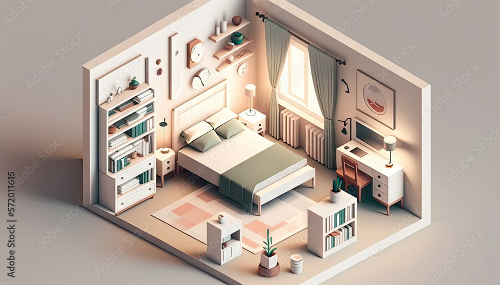 Isometric Bedroom Isometric Bedroom
