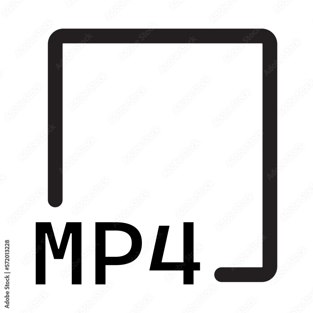 MP4 Format file document icon 