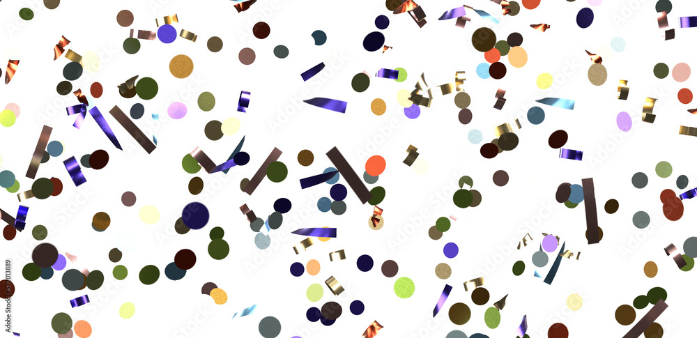 Colorful confetti on white background Colorful confetti on white background