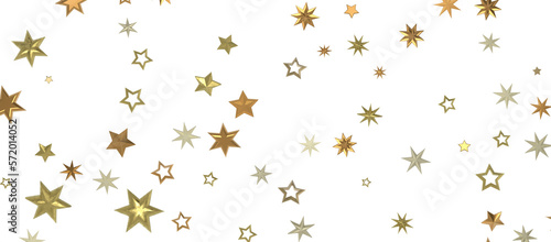 A gray whirlwind of golden snowflakes and stars. New