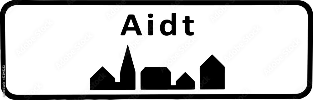 City sign of Aidt