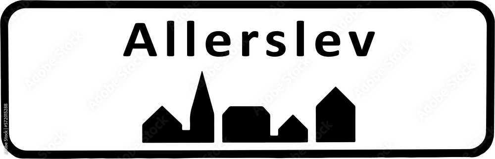 City sign of Allerslev City sign of Allerslev