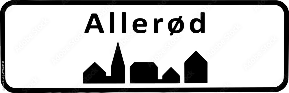 City sign of Allerød City sign of Allerød