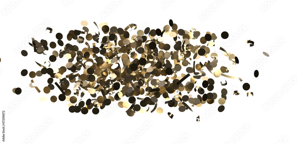 Golden confetti falling down isolated on transparent background. Golden confetti falling down isolated on transparent background.