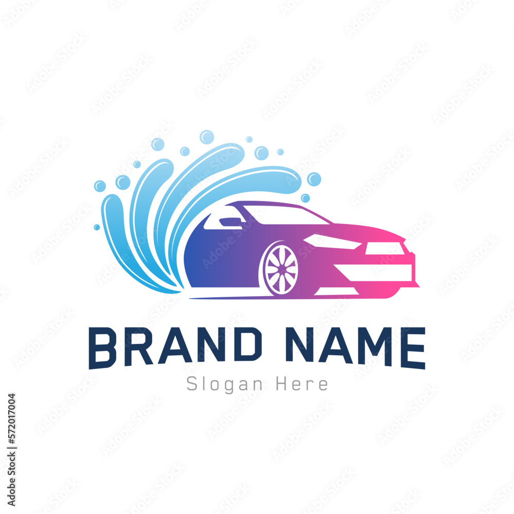 Car washing splash logo design for automotive industury Car washing splash logo design for automotive industury