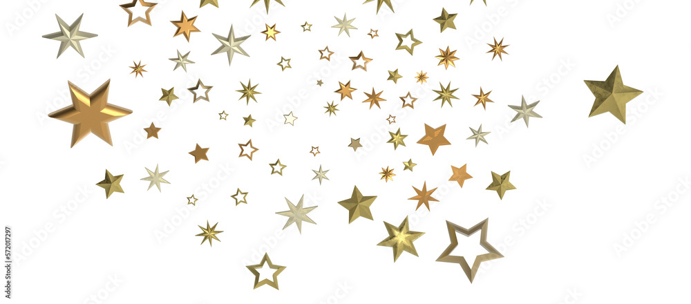 Banner with golden decoration. Festive border with falling glitter dust and stars. Banner with golden decoration. Festive border with falling glitter dust and stars.
