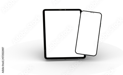 Black tablet computer with ...