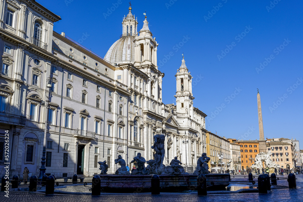 Eglises et immeubles Piazza Navona à Rome