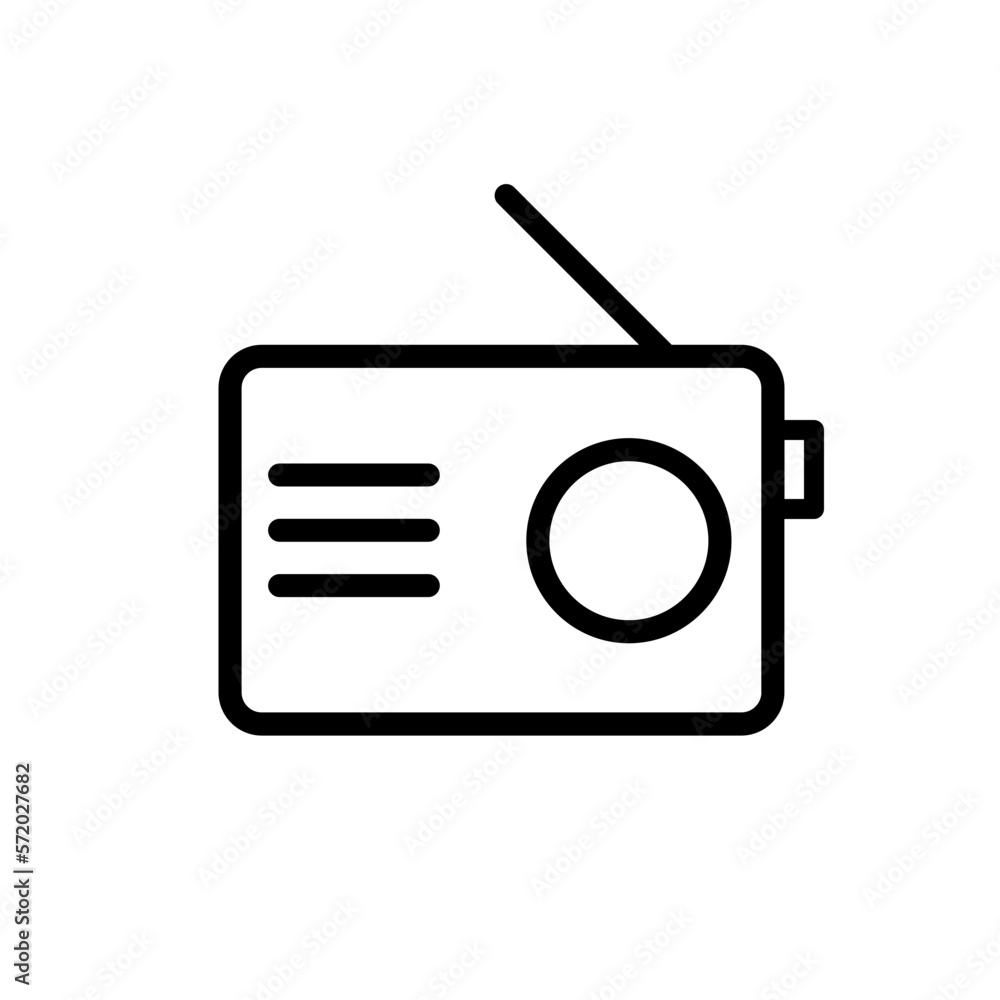 vector illustration of a radio vector illustration of a radio