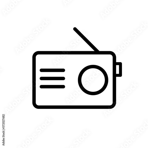 vector illustration of a radio