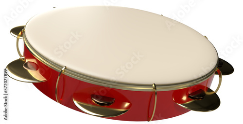 Foto 3d tambourine for carnival in Brazil