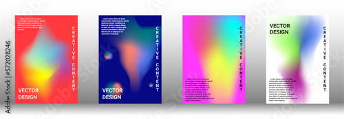 Artistic covers design. Creative fluid colors backgrounds. Set of abstract covers