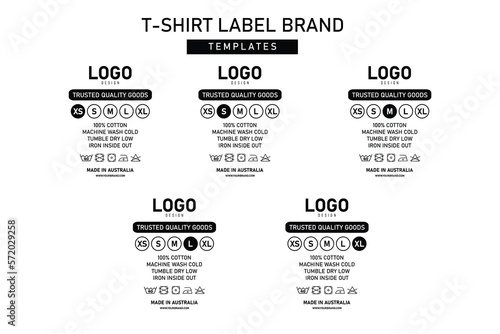 Clothing neck label tag concept vector design