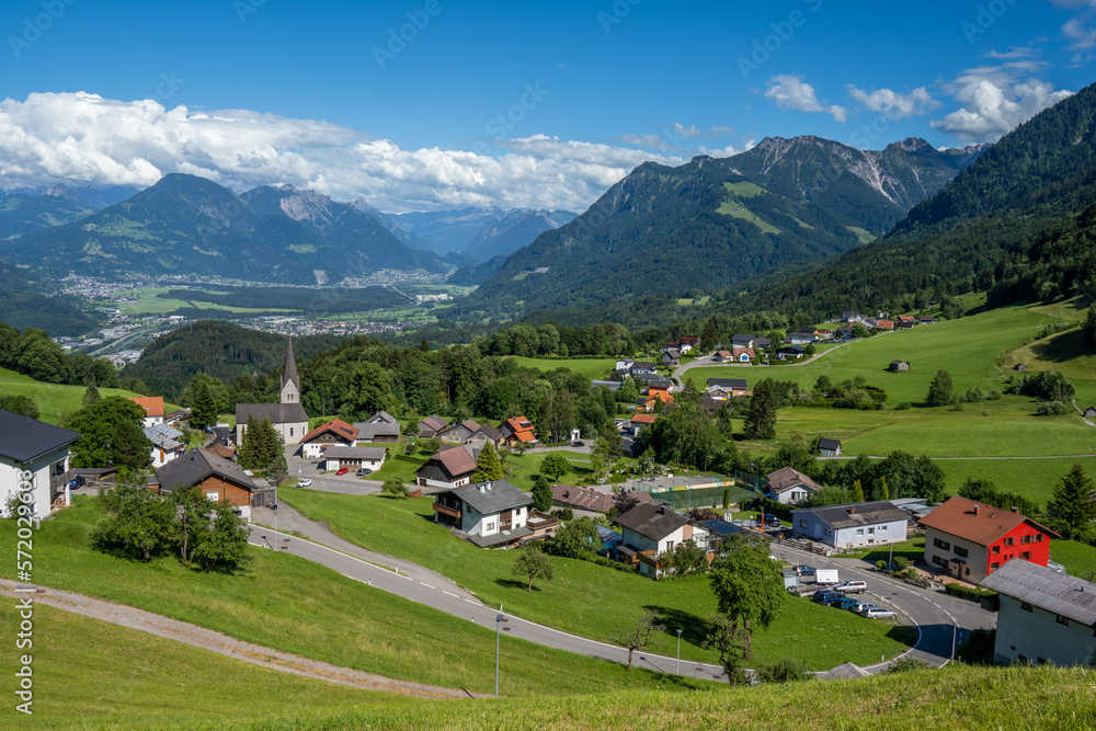 Village of Gurtis by Nenzing, Walgau Valley, State of Voralberg, Austria