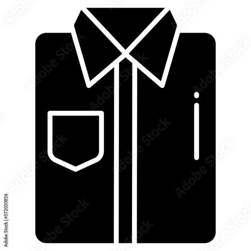 Outlined Ironed shirt icon
