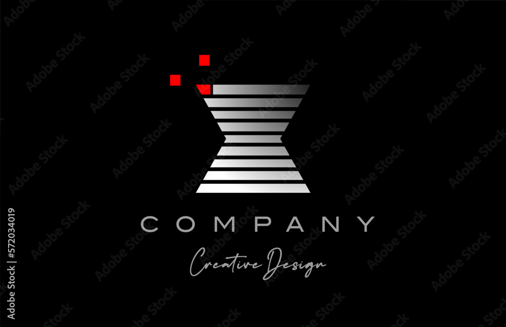 X alphabet letter logo with geometric pattern line and dots. Corporate creative template design for company and business X alphabet letter logo with geometric pattern line and dots. Corporate creative template design for company and business