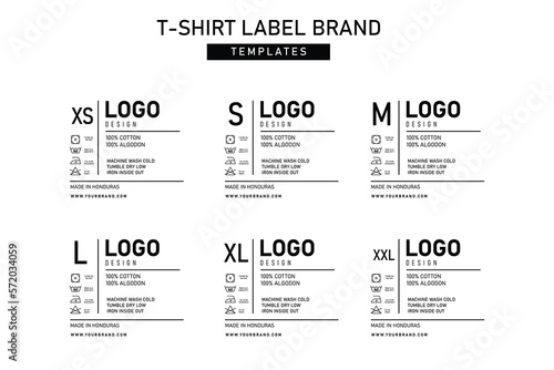 Clothing neck label tag concept vector design