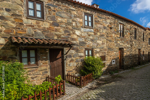 Fototapeta Naklejka Na Ścianę i Meble -  View of the Houses in Figueira one of the 27 Schist villages in Portugal, that were been partially or fully recovered in order to maintain the traditions and memories of the pass.